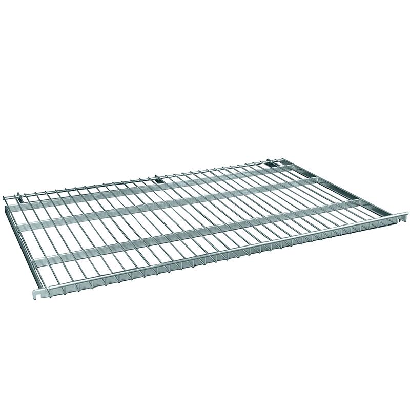 Wire mesh intermediate shelf for roll container 1200 x 800 mm, 20 mm upstand, inclination