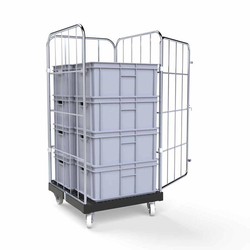 Roll container BASICline 4.0.1 Plastic Bottom