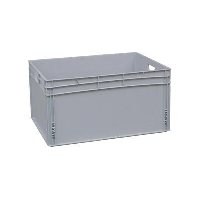 Euro containers 600x400x420 mm, closed with 2 handles, grey