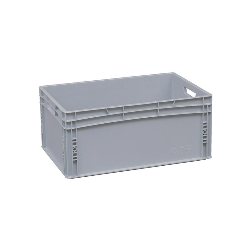 Euro containers 600x400x270 mm, closed with 2 handles, grey
